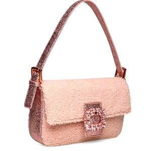 Steve Madden pink sherpa shoulder bag